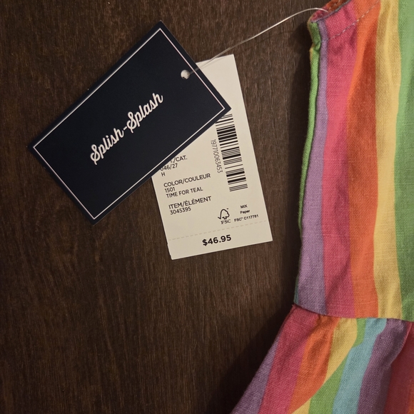 NWT Gymboree Rainbow Striped Casual Dress - Picture 3 of 5